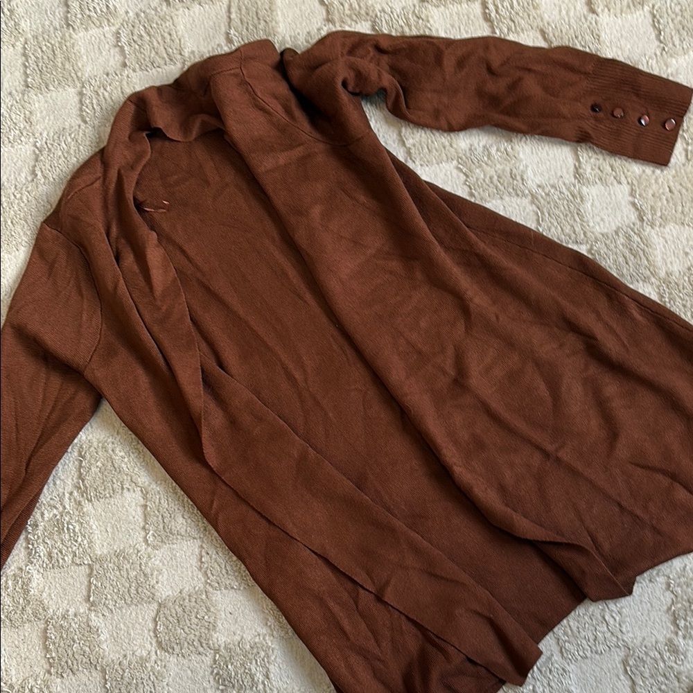 Brown Long Sleeve Cardigan